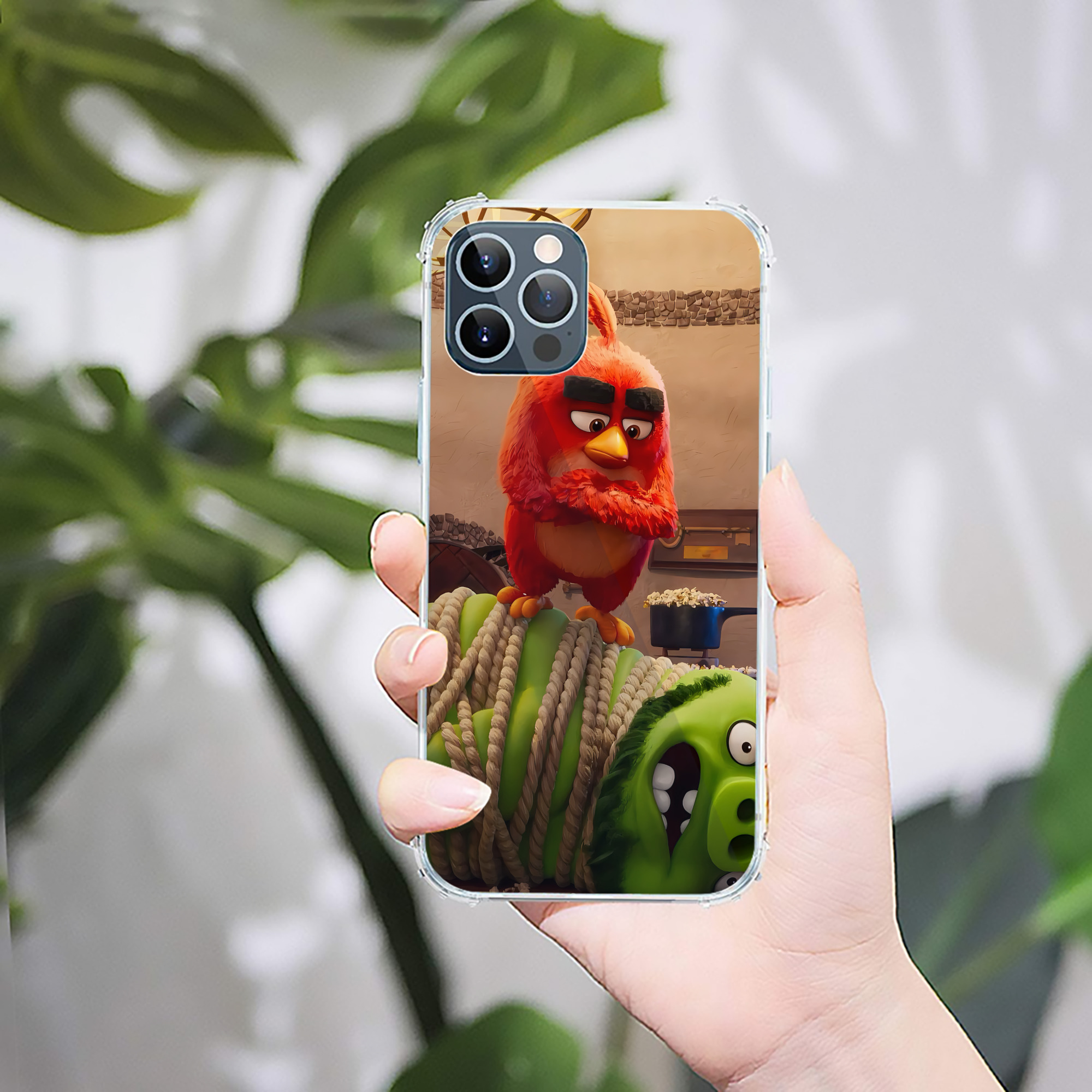 （画像用） Angry Birds アングリーバード 【iPhone 12シリーズ対応】透明スマホケース（クリアソフトケース）
